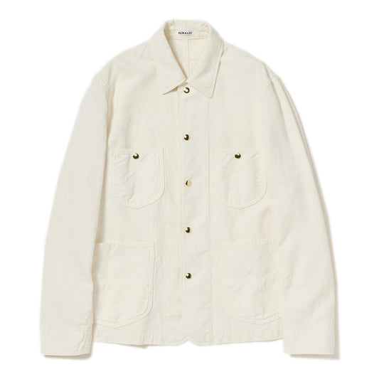 AURALEE/WOOL COTTON LINEN OX WORK JACKET