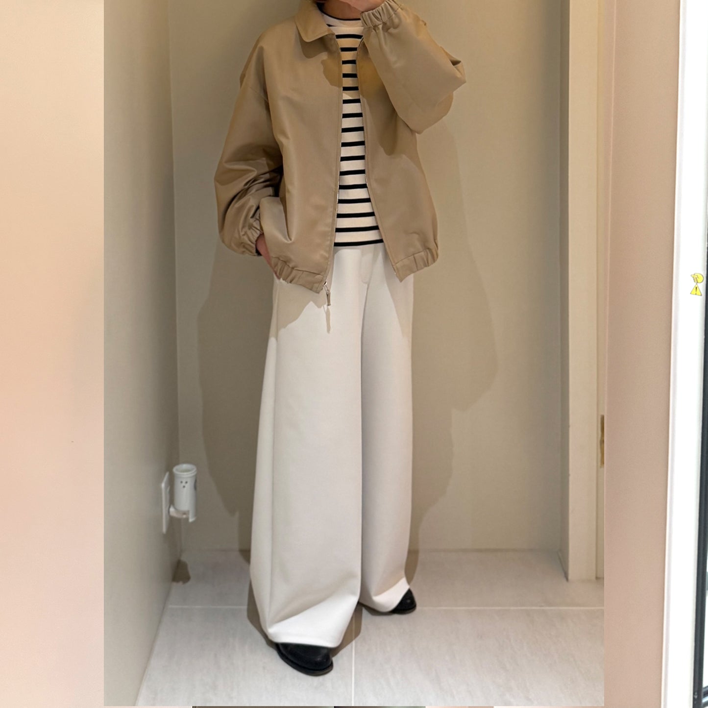 THREE DOTS TURQUOISE/GIZA GABARDINE BLOUSON