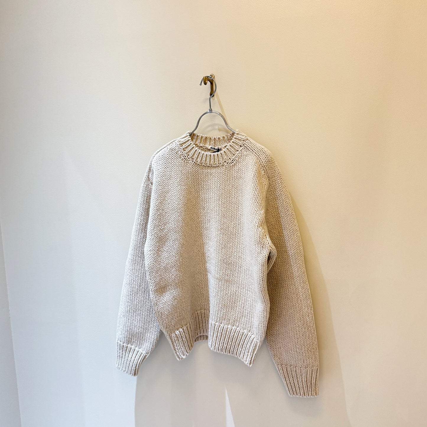 AURALEE/WOOL CASHMERE FELTED KNITP/O