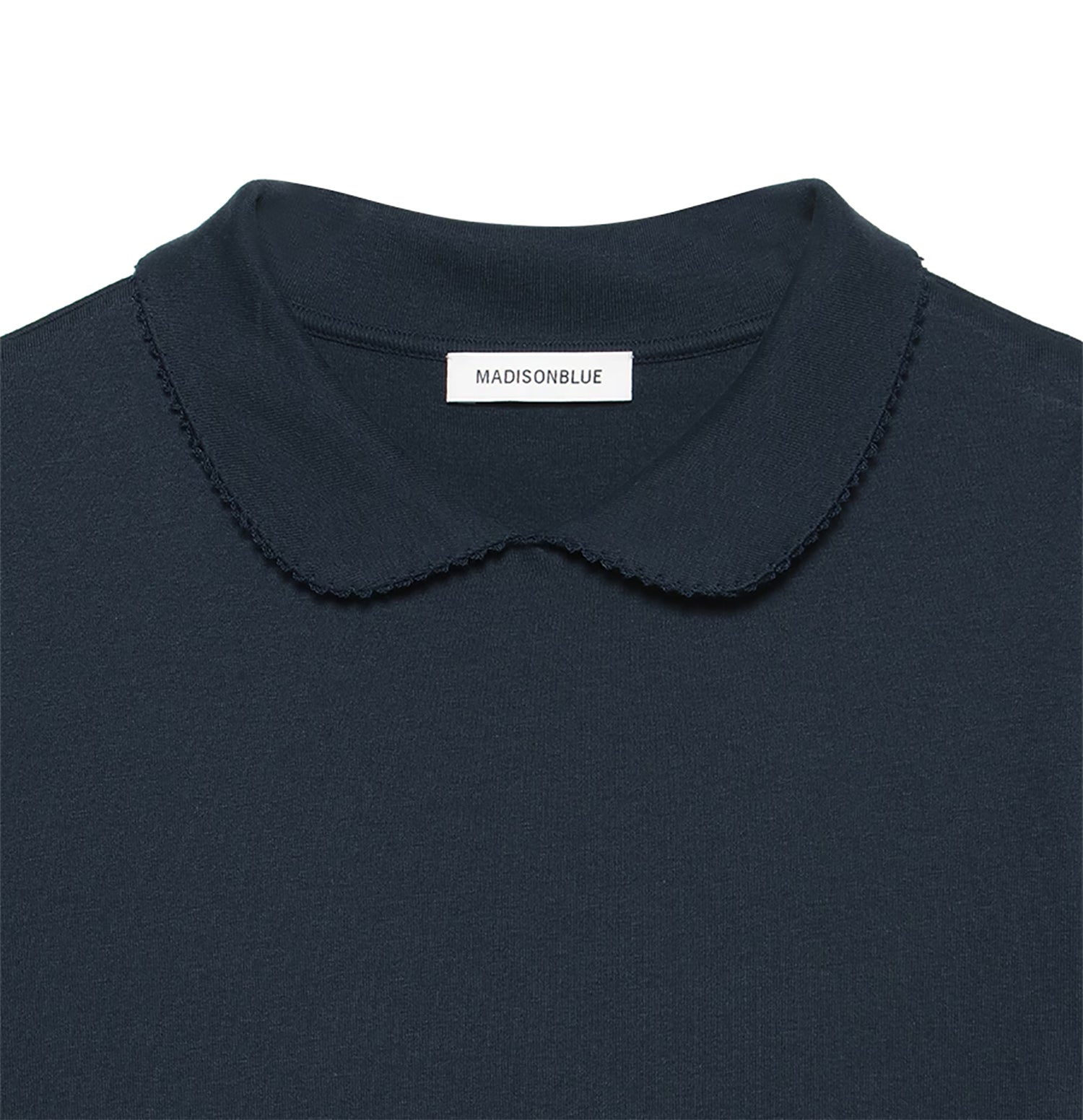 MADISONBLUE/ROUND COLLAR H/S TEE SOFT COTTON – THREE DOTS TURQUOISE