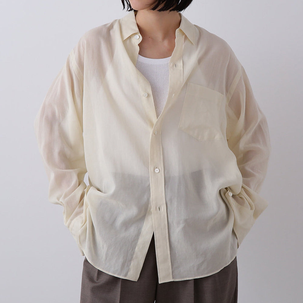 YLEVE/Cotton Voile Lawn Long Sleeve Shirt