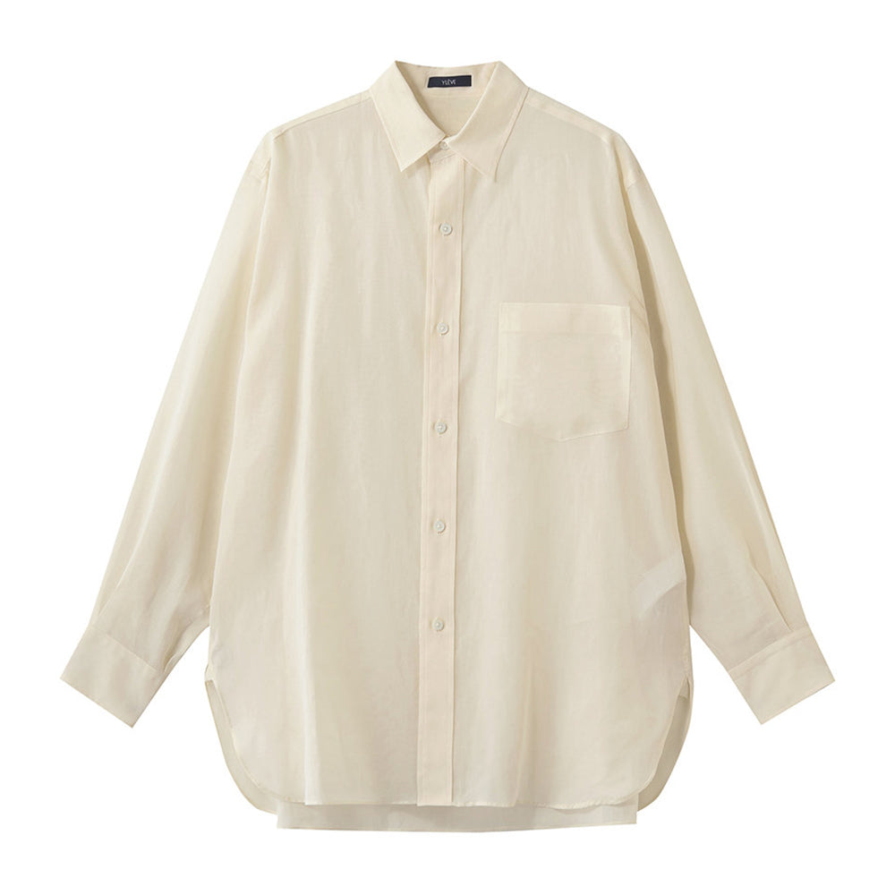 YLEVE/Cotton Voile Lawn Long Sleeve Shirt