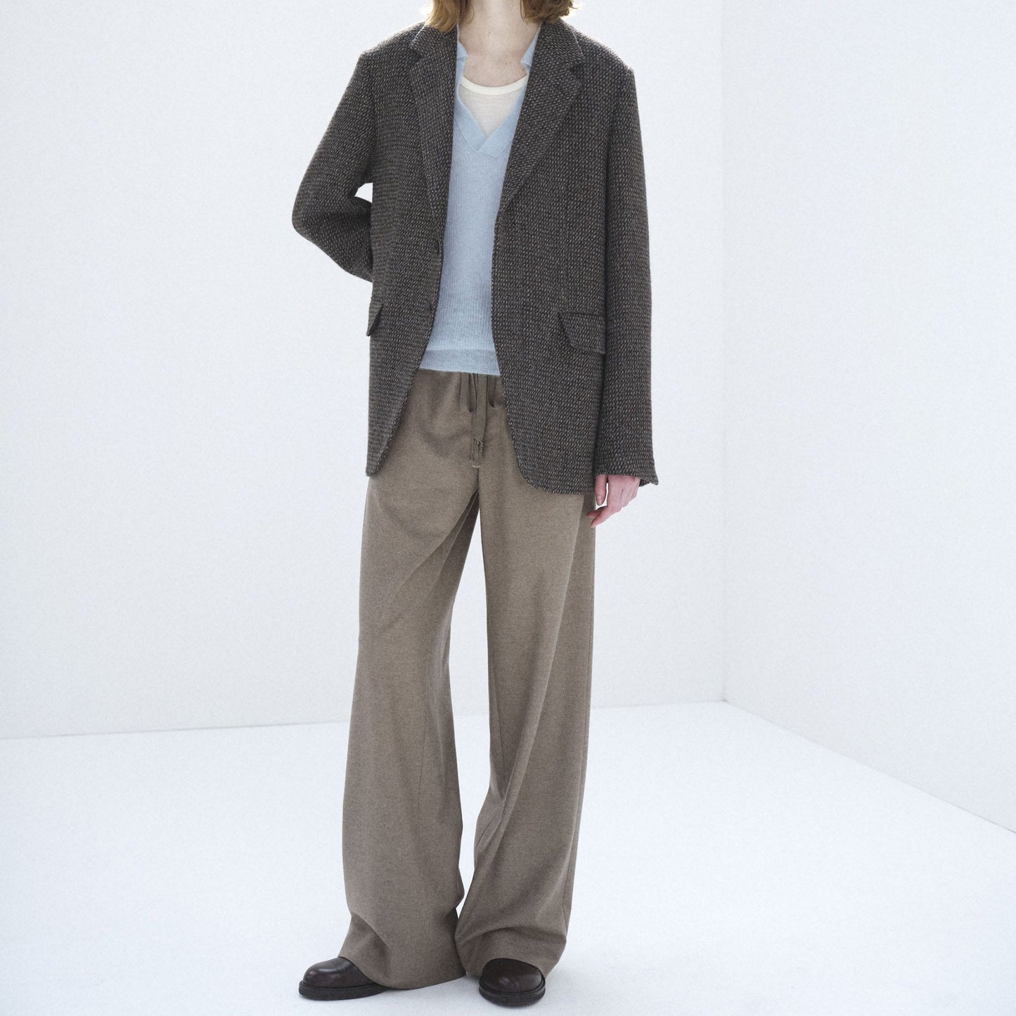AURALEE/ALPACA WOOL SILK TWEED OVER JACKET