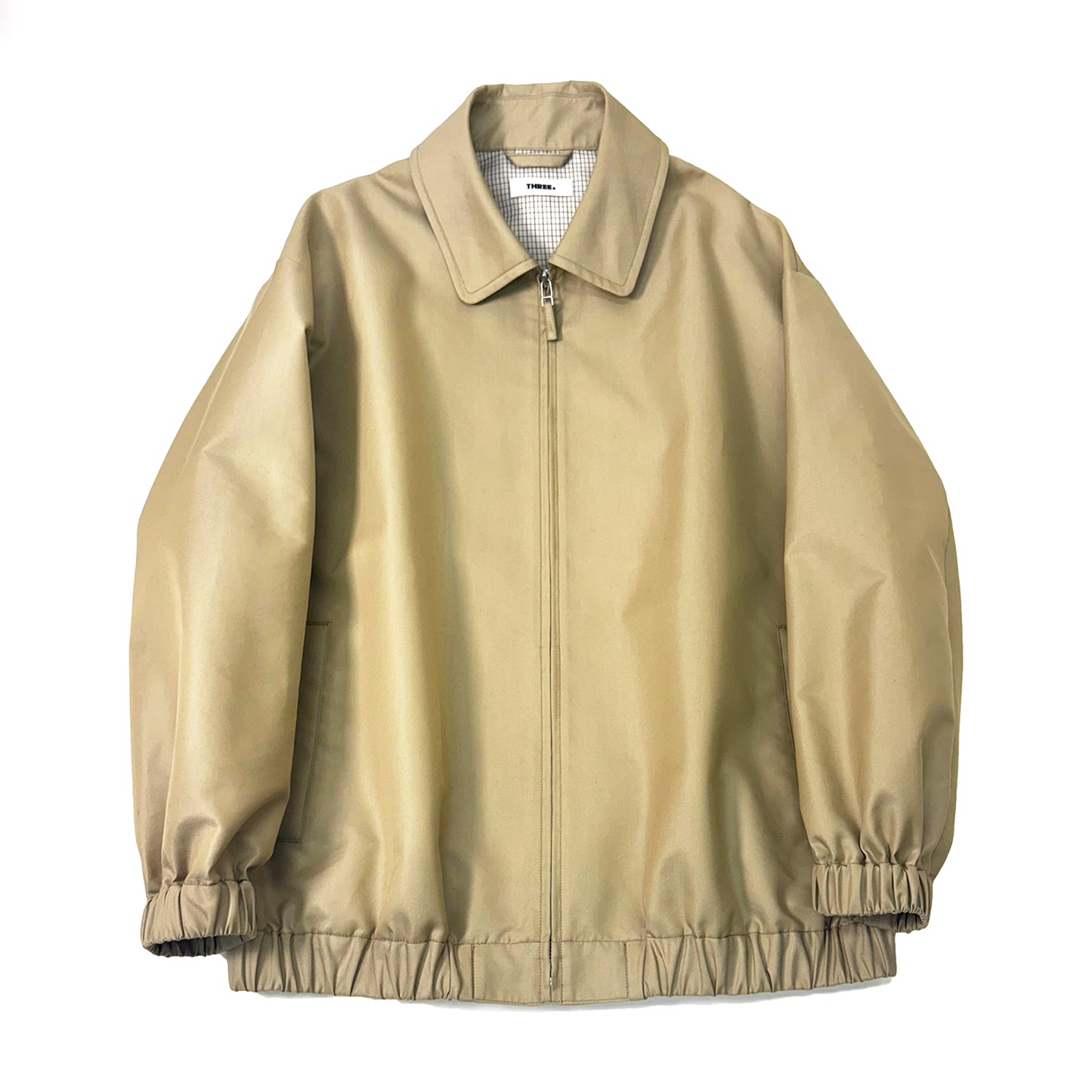 THREE DOTS TURQUOISE/GIZA GABARDINE BLOUSON