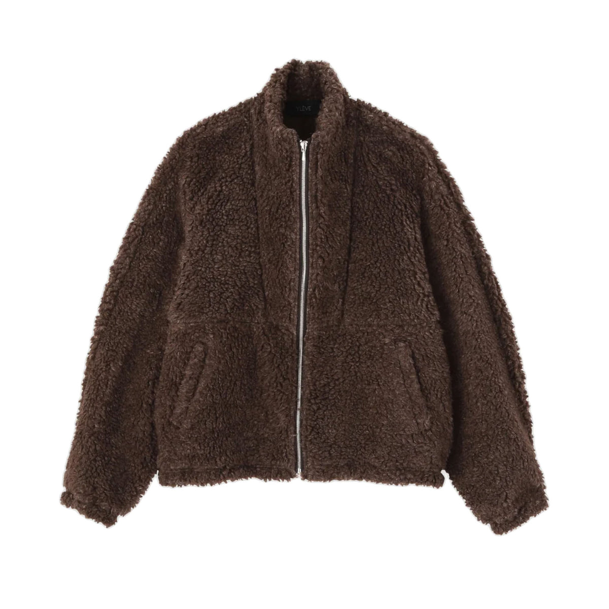 YLEVE/LINEN RAMIE POLYESTER BOA BLOUSON
