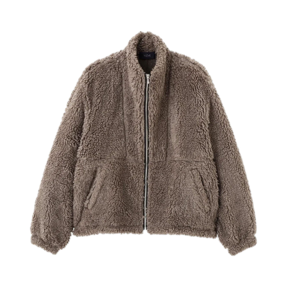 YLEVE/LINEN RAMIE POLYESTER BOA BLOUSON