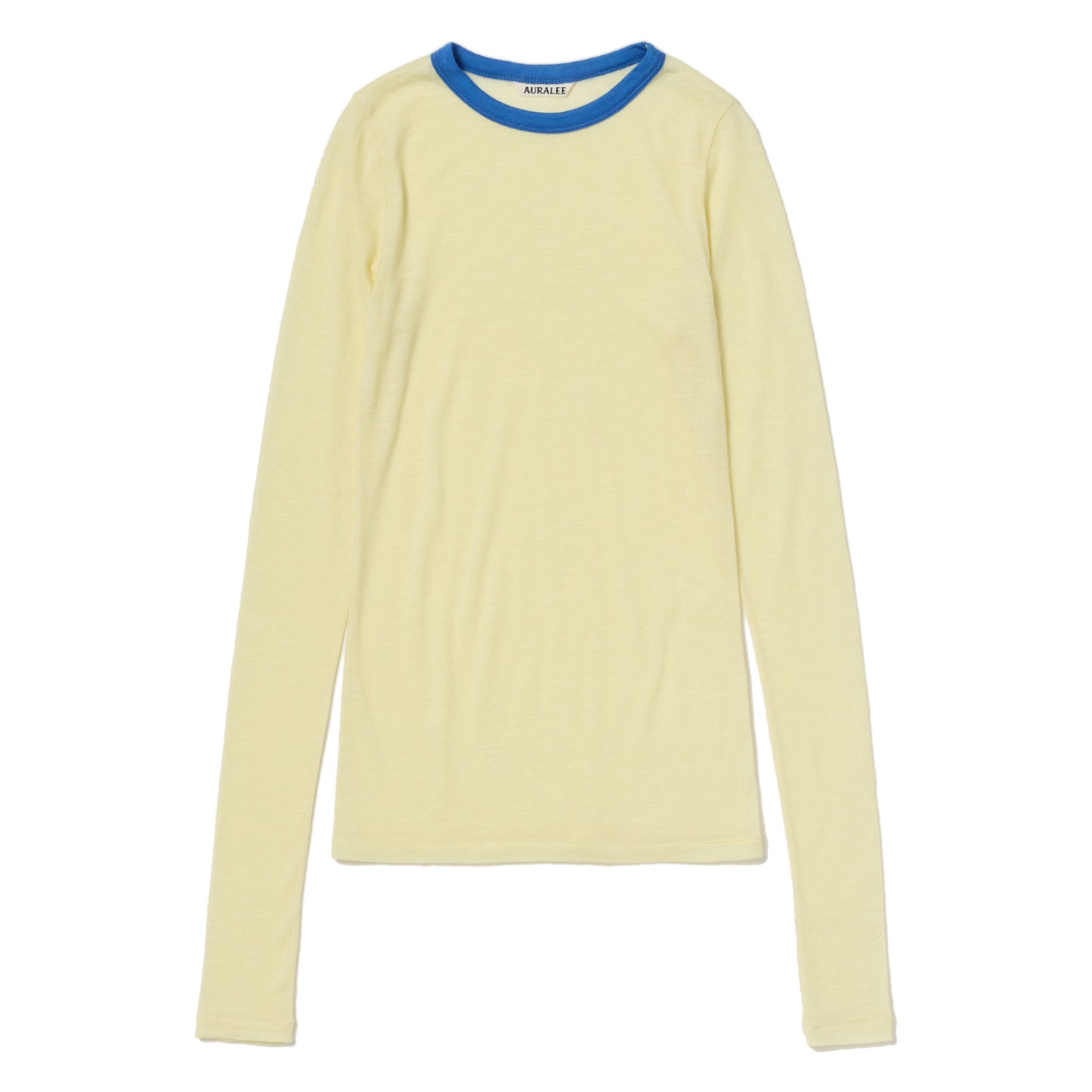 AURALEE/FLUFFY CASHMERE NYLON JERSEY RINGER L/S TEE