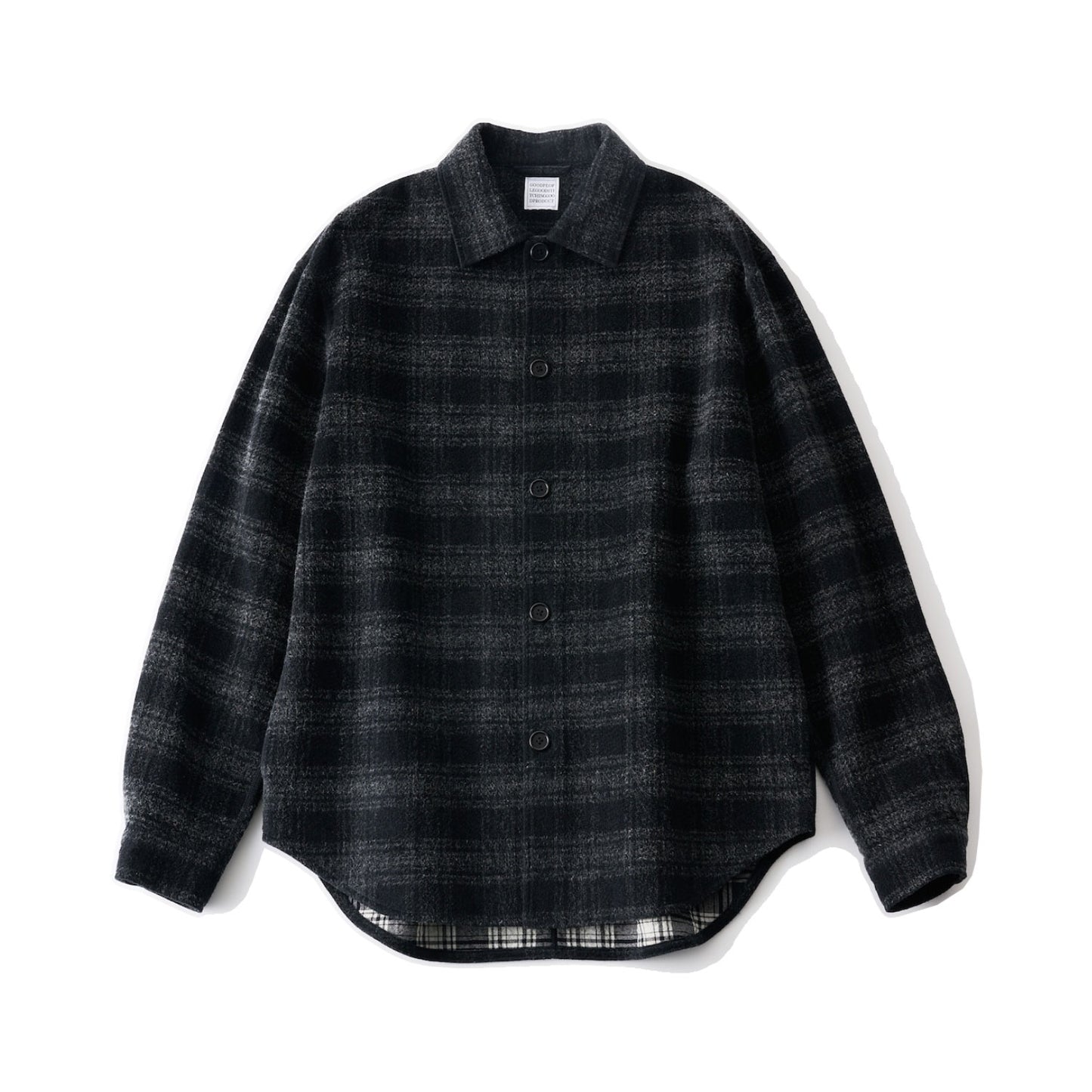 GOOD PEOPLE GOOD STITCHING GOOD PRODUCT/TARTAN CHECK DOUBLE CROSS JERSEY OVER SHIRT JACKET