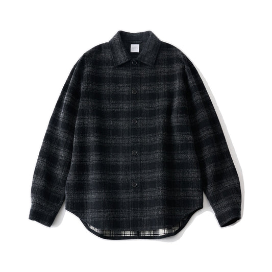 GOOD PEOPLE GOOD STITCHING GOOD PRODUCT/TARTAN CHECK DOUBLE CROSS JERSEY OVER SHIRT JACKET