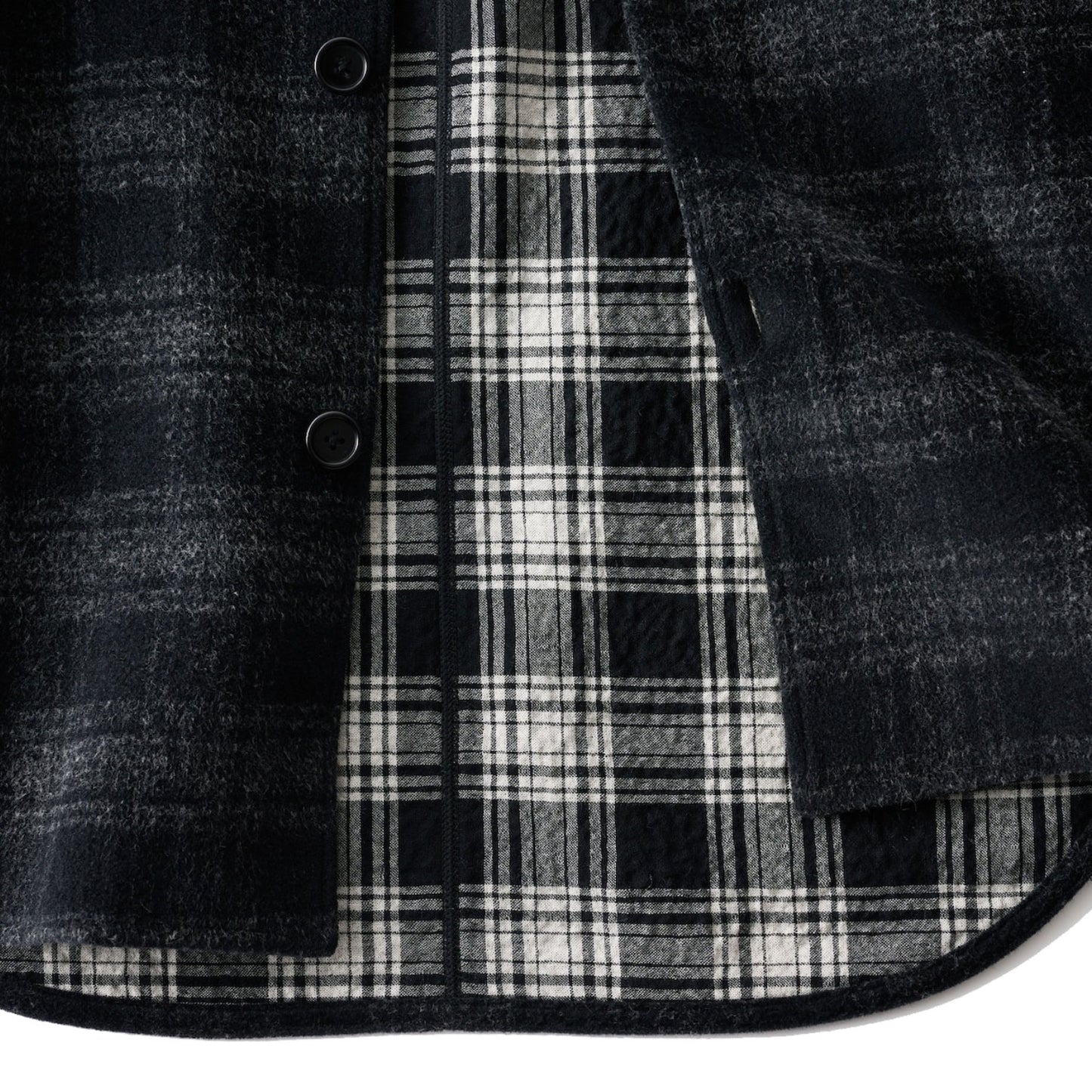 GOOD PEOPLE GOOD STITCHING GOOD PRODUCT/TARTAN CHECK DOUBLE CROSS JERSEY OVER SHIRT JACKET