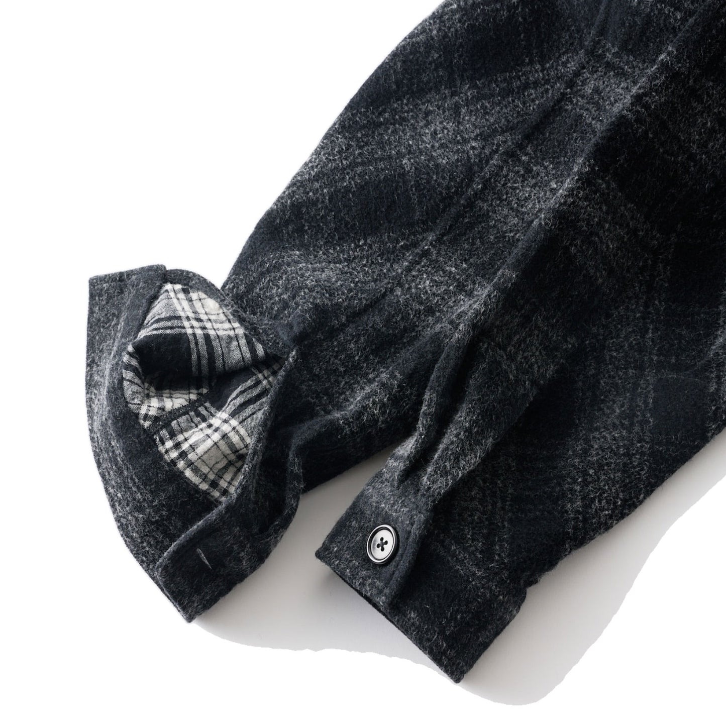 GOOD PEOPLE GOOD STITCHING GOOD PRODUCT/TARTAN CHECK DOUBLE CROSS JERSEY OVER SHIRT JACKET