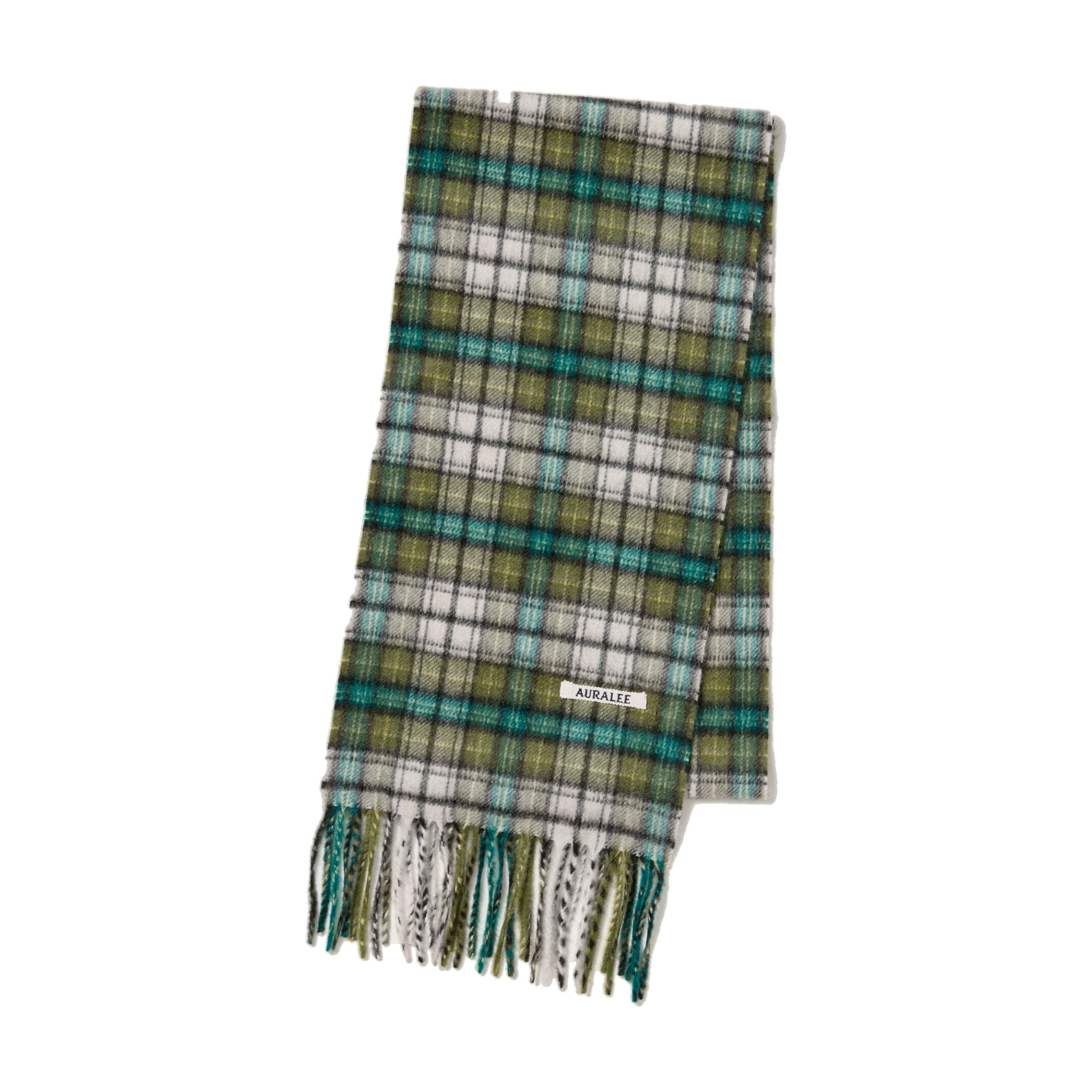 小物 AURALEE / CASHMERE CHECK STOLE AURALEE/CASHMERE CHECK LONG STOLE – THREE DOTS TURQUOISE