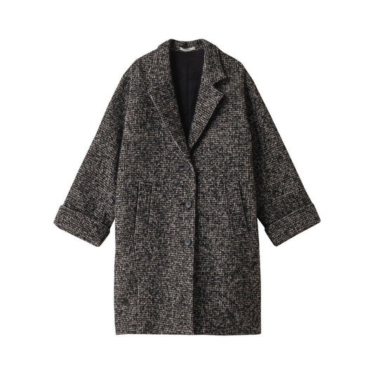 COUTURE D' ADAM/Silk Tweed Cocoon Coat