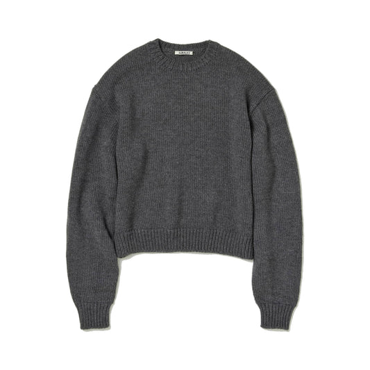 AURALEE/WOOL SOFT CORD KNIT P/O