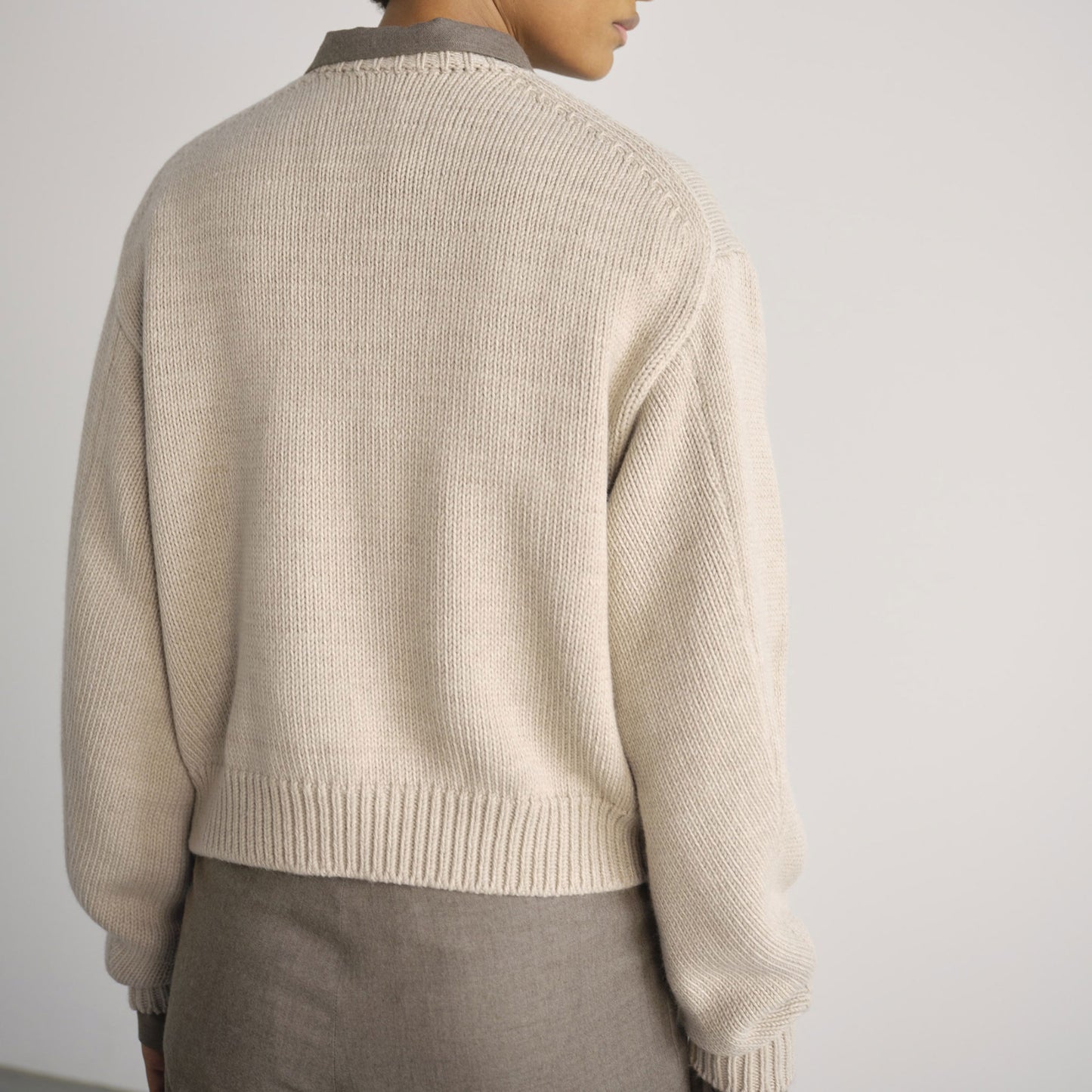 AURALEE/WOOL SOFT CORD KNIT P/O