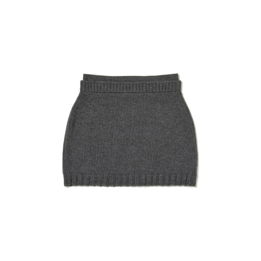 AURALEE/WOOL SOFT CORD KNIT MINI SKIRT