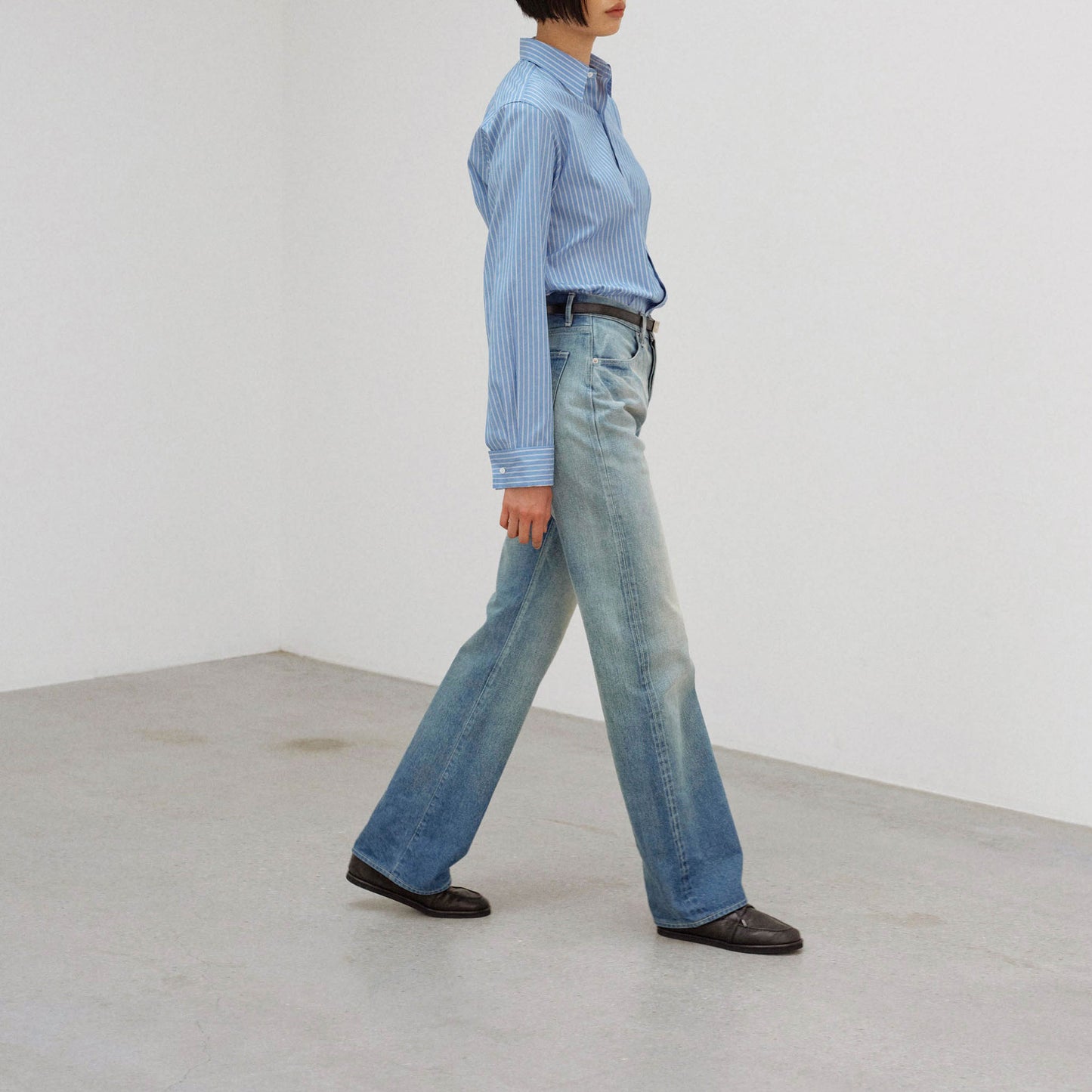 AURALEE/SELVEDGE FADED HEAVY DENIM PANTS