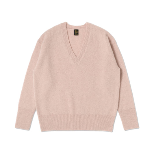 BATONER/CASHMERE FOX AIR TENJIKU V NECK