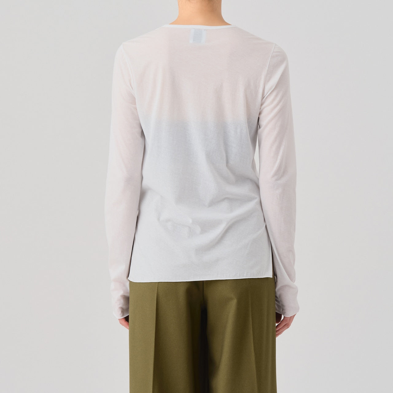 GOOD PEOPLE GOOD STITCHING GOOD PRODUCT/Fresca Zero Jersey Side Slit Crew Neck Long Sleeve T