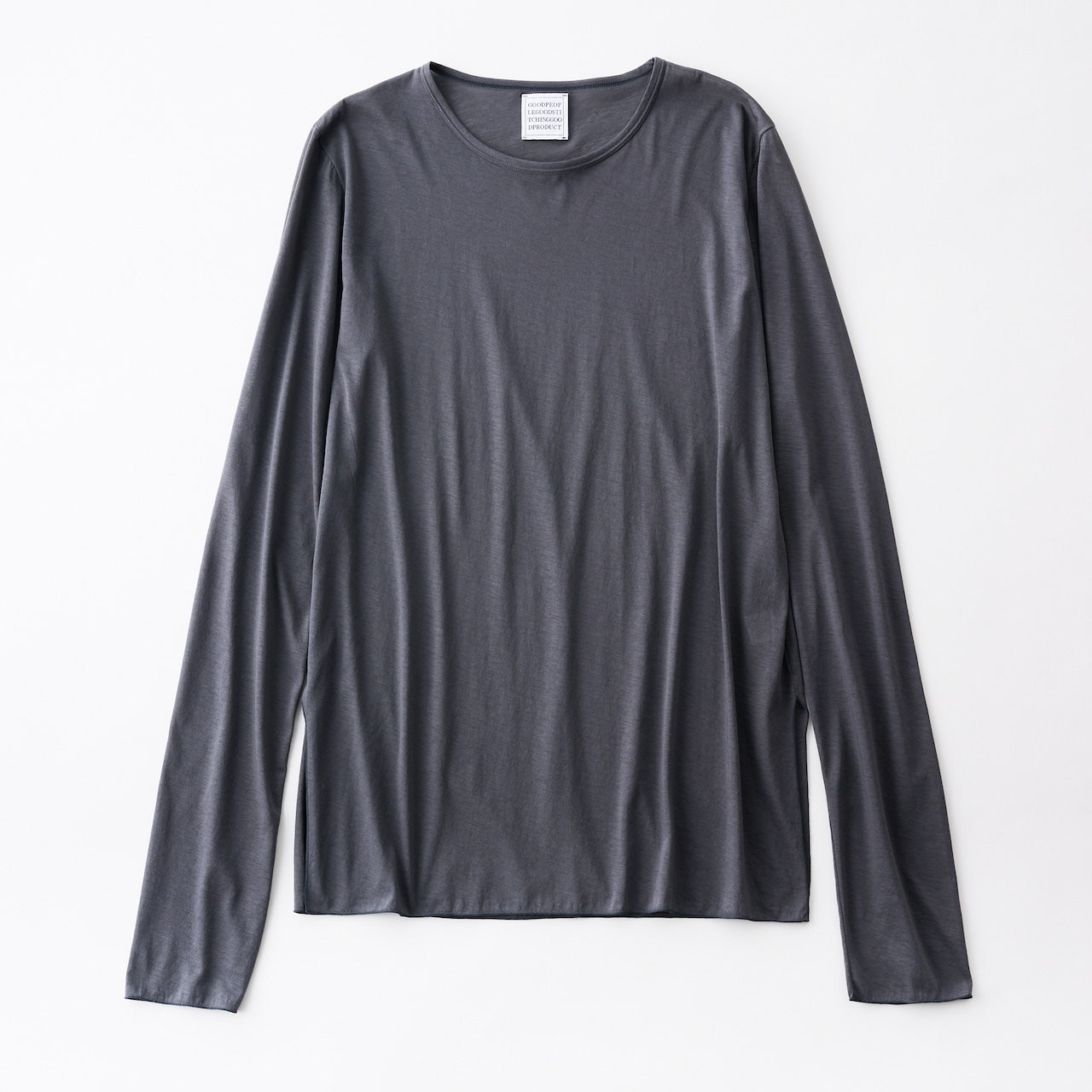 GOOD PEOPLE GOOD STITCHING GOOD PRODUCT/Fresca Zero Jersey Side Slit Crew Neck Long Sleeve T