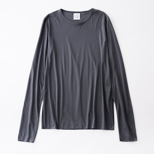 GOOD PEOPLE GOOD STITCHING GOOD PRODUCT/Fresca Zero Jersey Side Slit Crew Neck Long Sleeve T