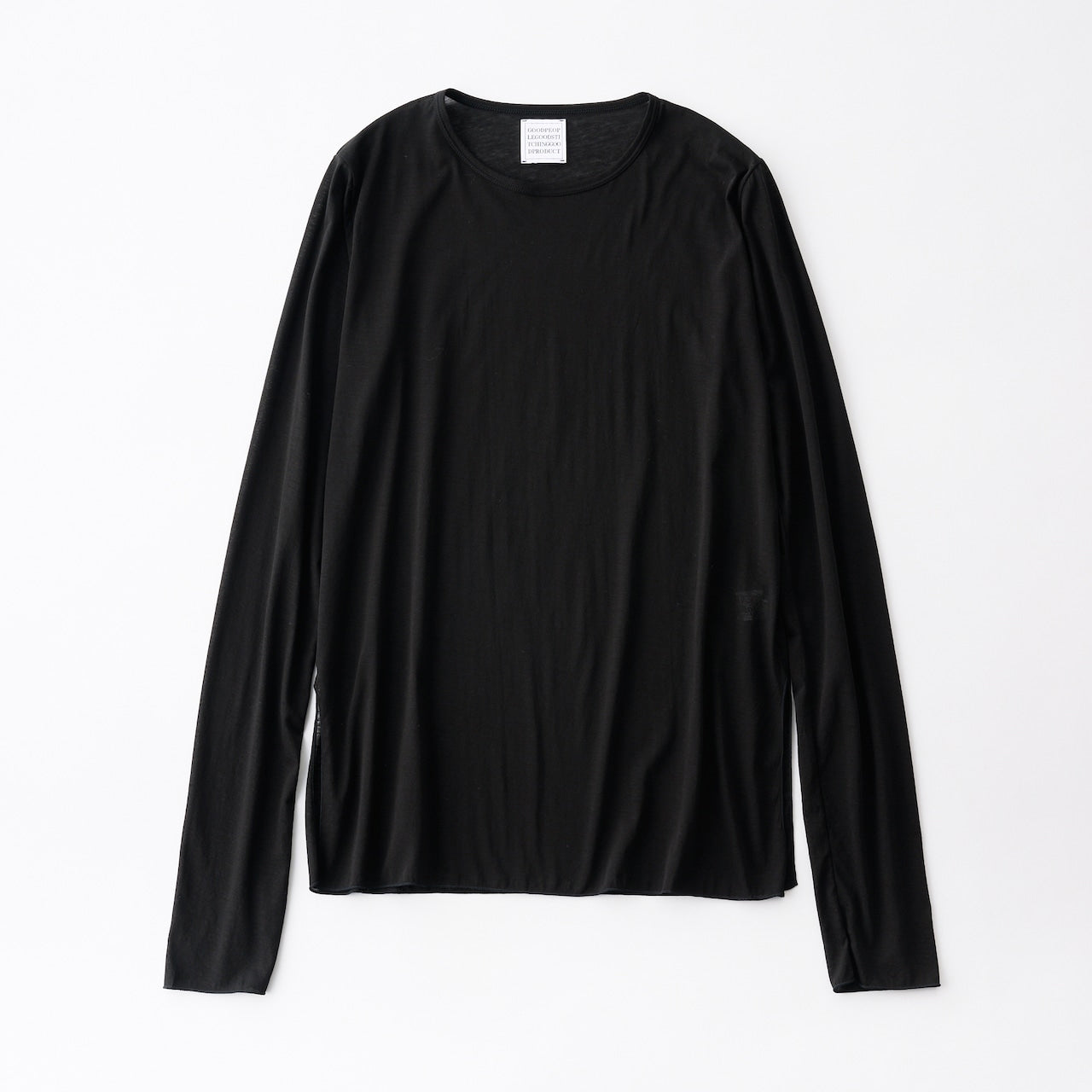 GOOD PEOPLE GOOD STITCHING GOOD PRODUCT/Fresca Zero Jersey Side Slit Crew Neck Long Sleeve T