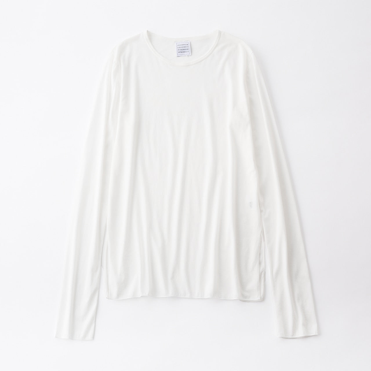 GOOD PEOPLE GOOD STITCHING GOOD PRODUCT/Fresca Zero Jersey Side Slit Crew Neck Long Sleeve T