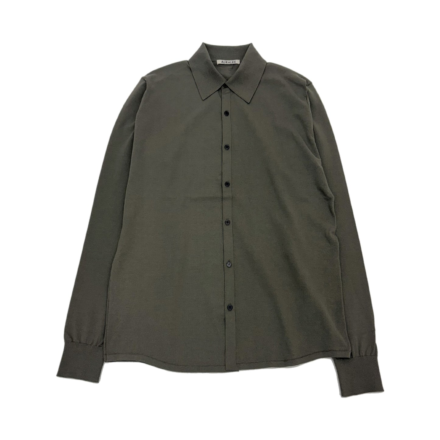 AURALEE/GIZA HIGH GAUGE KNIT SHIRT CARDIGAN