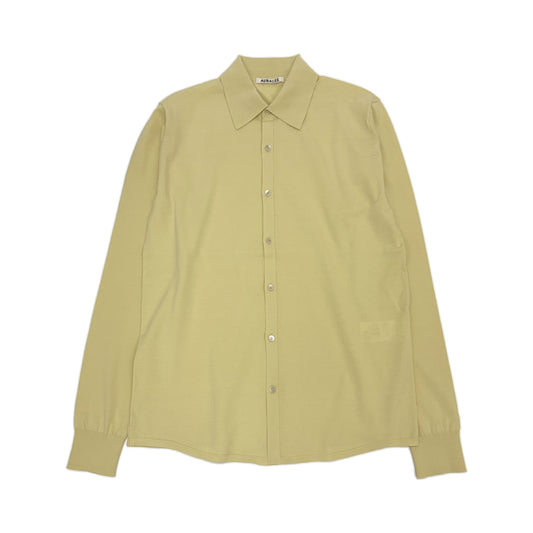AURALEE/GIZA HIGH GAUGE KNIT SHIRT CARDIGAN