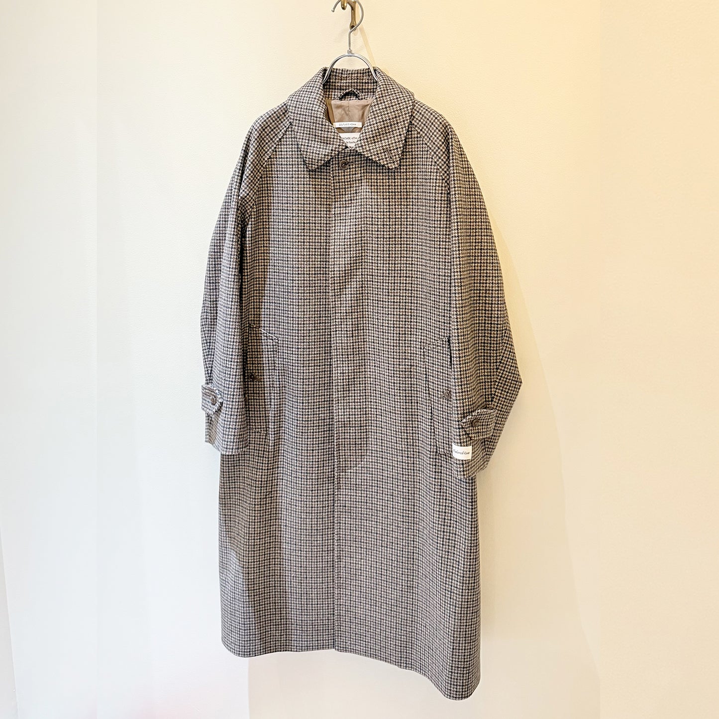 COUTURE D' ADAM/Bal Collar Coat Gunclub-check