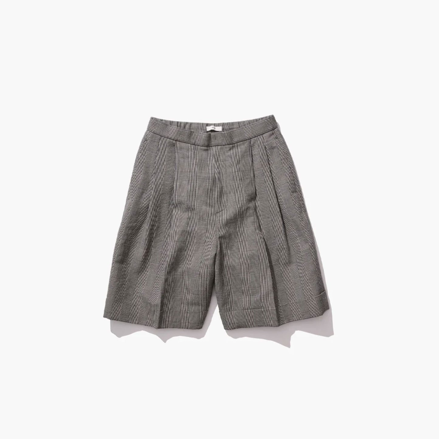 ATON|ROUND COTTON LINEN WIDE SHORTS