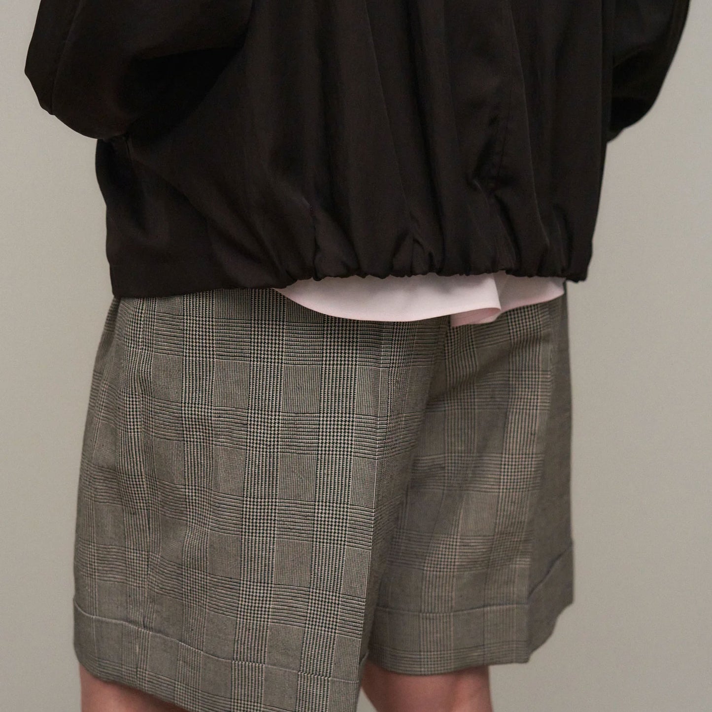 ATON|ROUND COTTON LINEN WIDE SHORTS