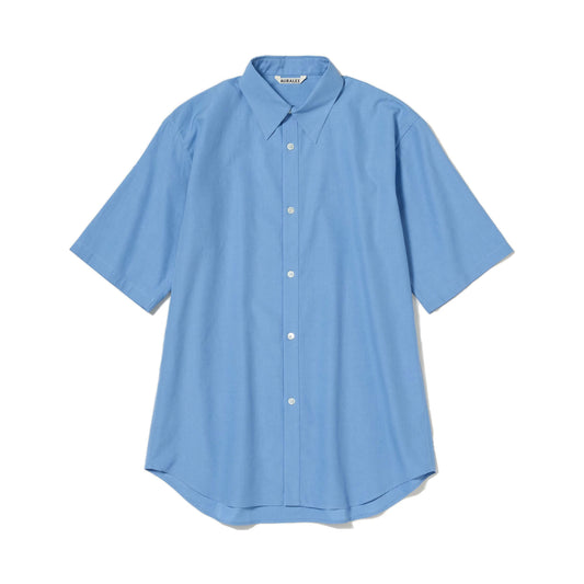 AURALEE/WASHED FINX TWILL HALF SLEEVED SHIRT