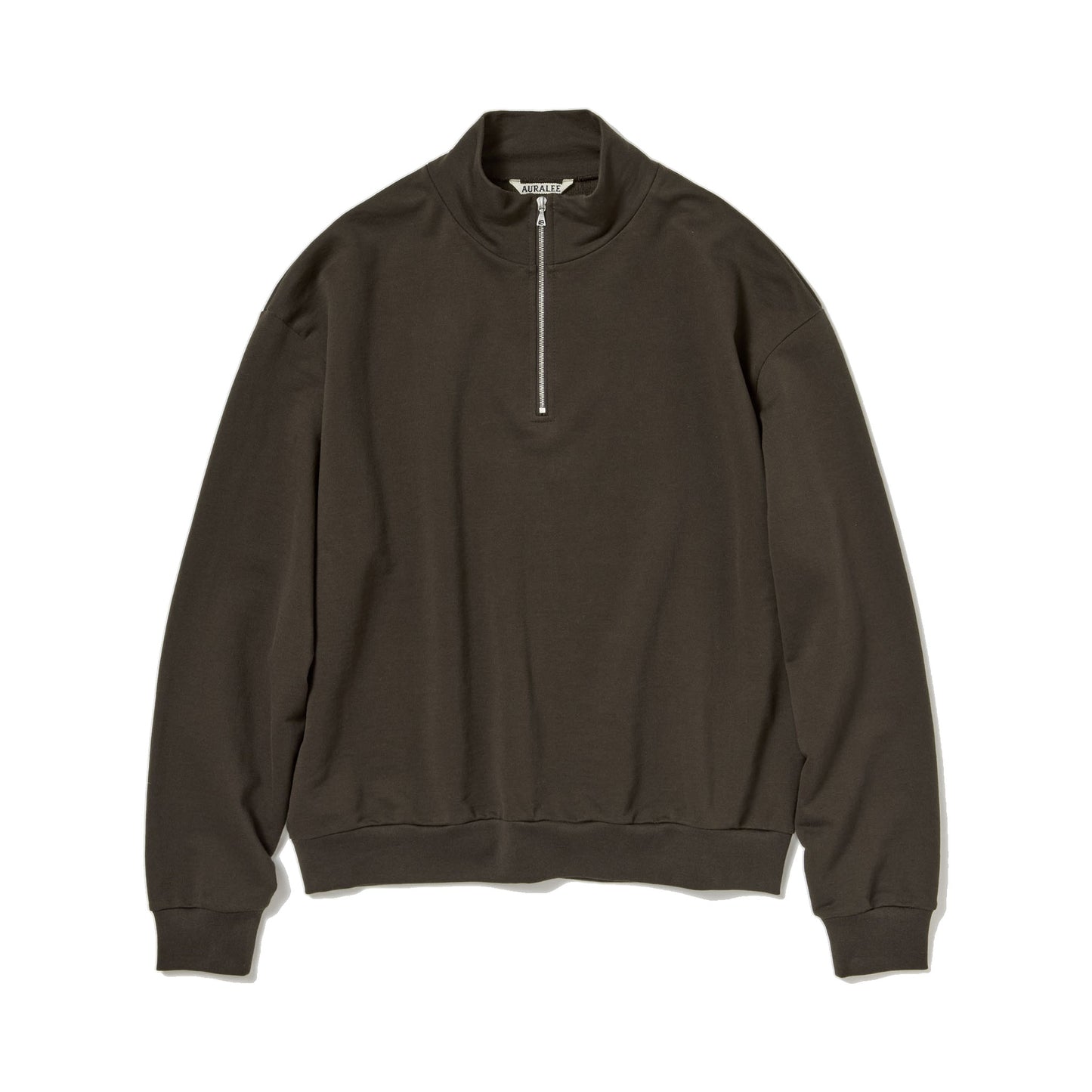 AURALEE/SUPER HIGH GAUGE SWEAT HALF ZIP P/O