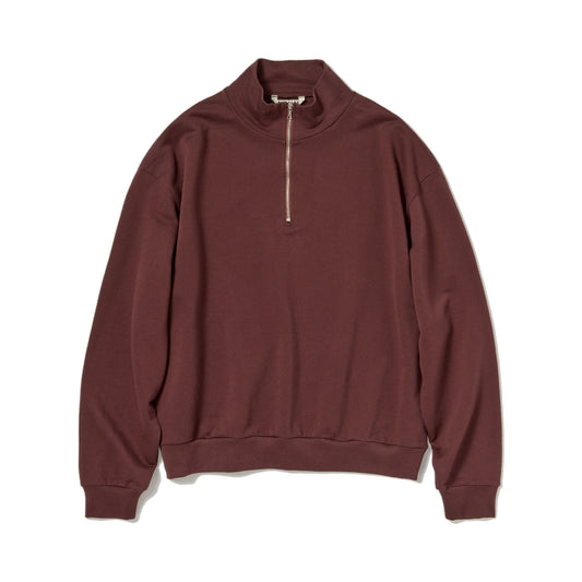 AURALEE/SUPER HIGH GAUGE SWEAT HALF ZIP P/O
