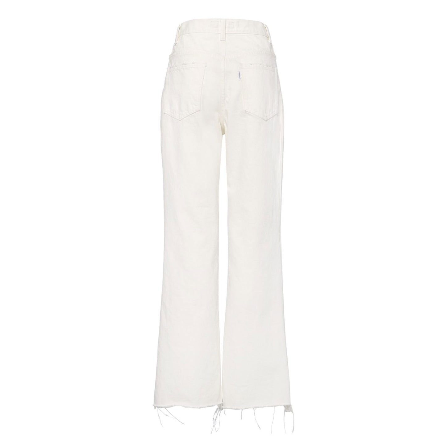 MADISONBLUE/HEM CUT FLARE PANTS WHITE