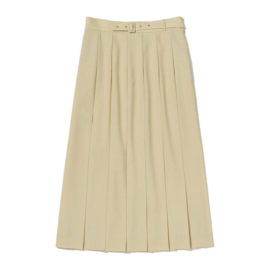 AURALEE/WOOL KID MOHAIR HOPSACK PLEATED SKIRT