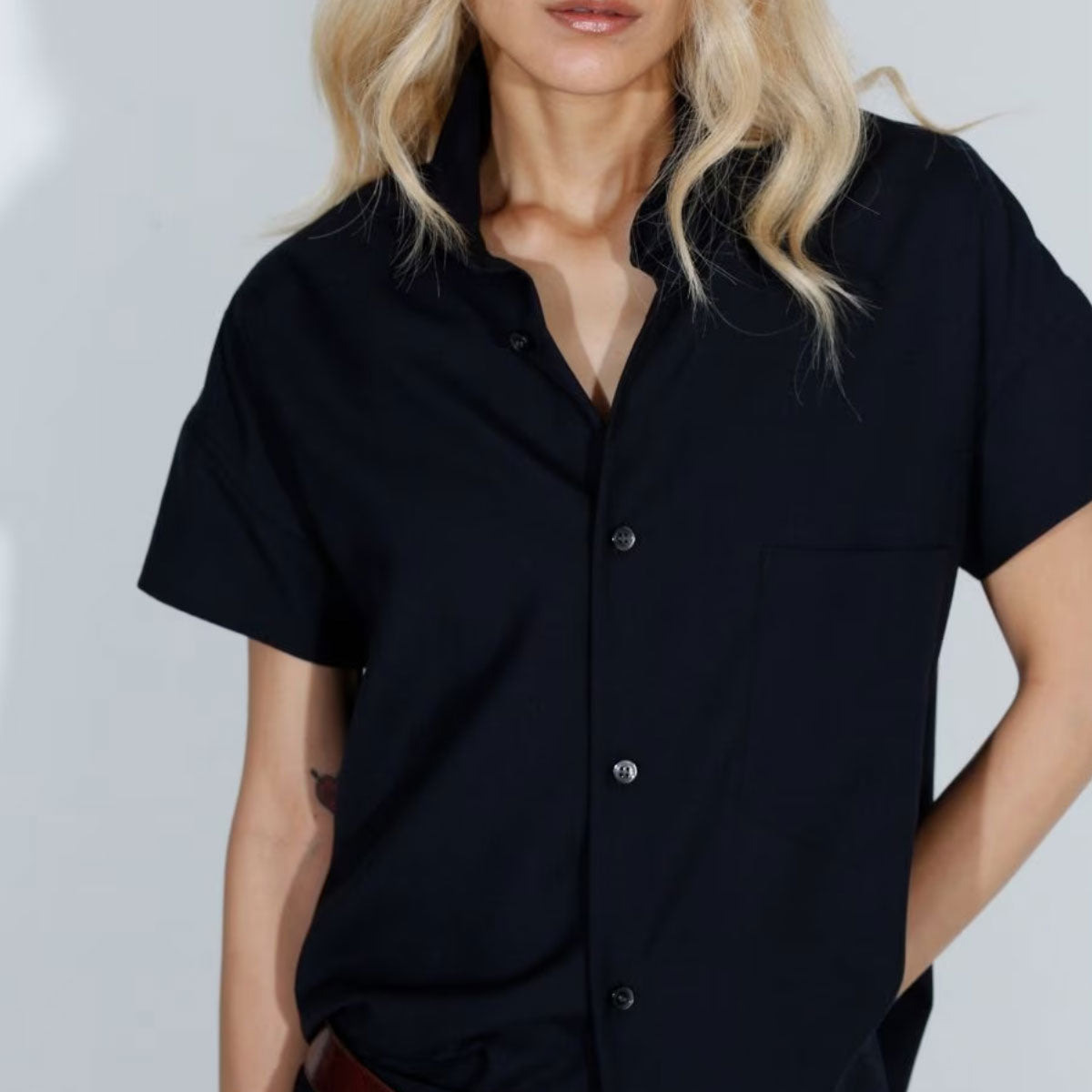 MADISONBLUE/J.BRADLEY NARROW H/S SHIRT PE/W
