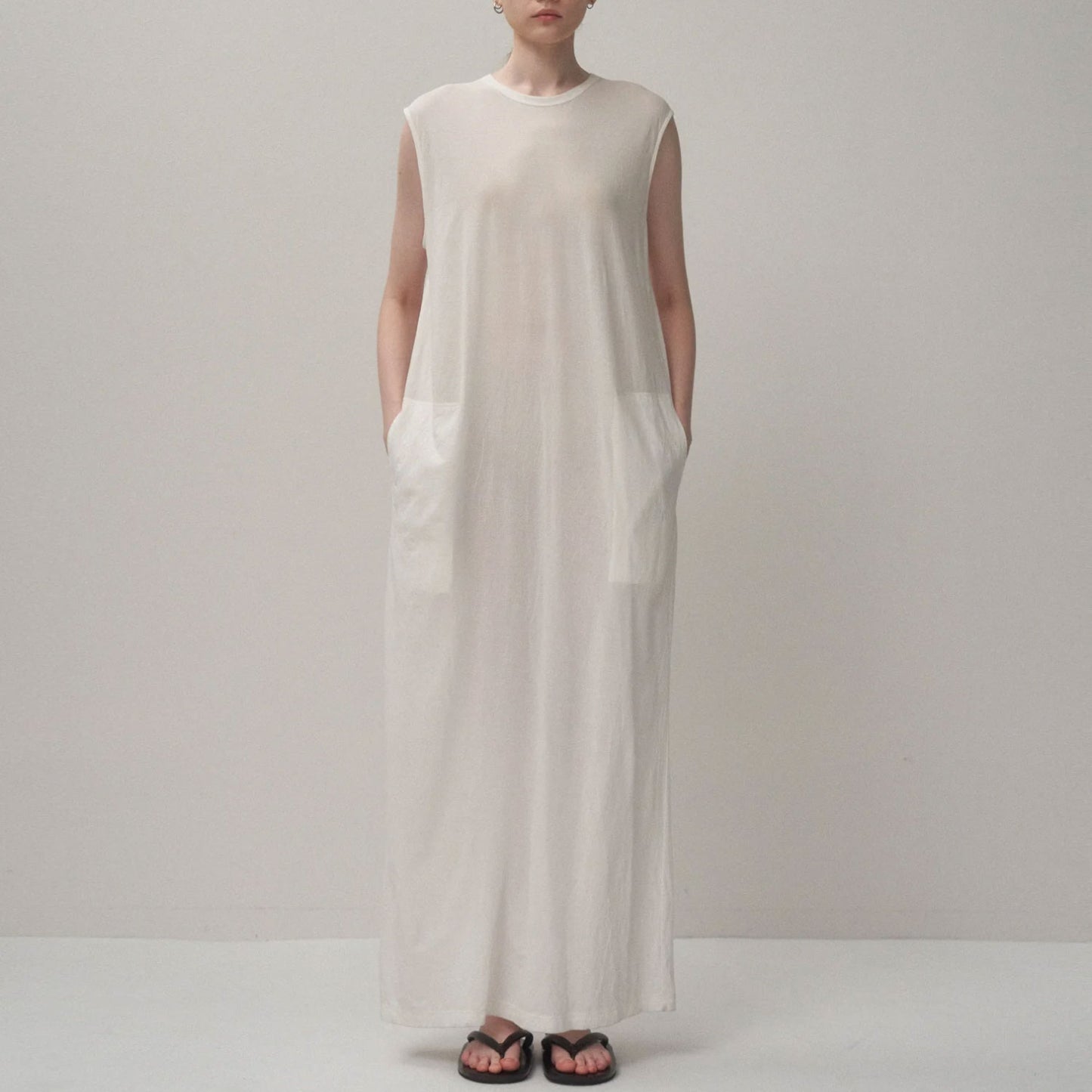 ATON|SHRINK FRESCA JERSEY TANK TOP DRESS
