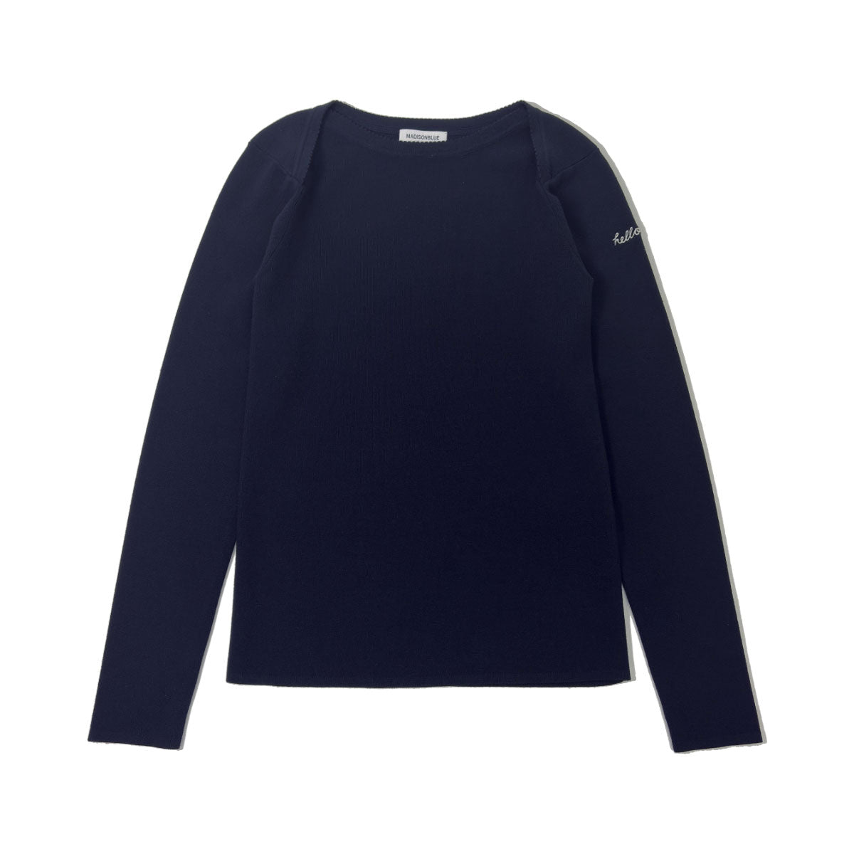 MADISONBLUE/KNIT BOAT NECK L/S