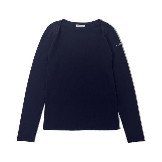 MADISONBLUE/KNIT BOAT NECK L/S
