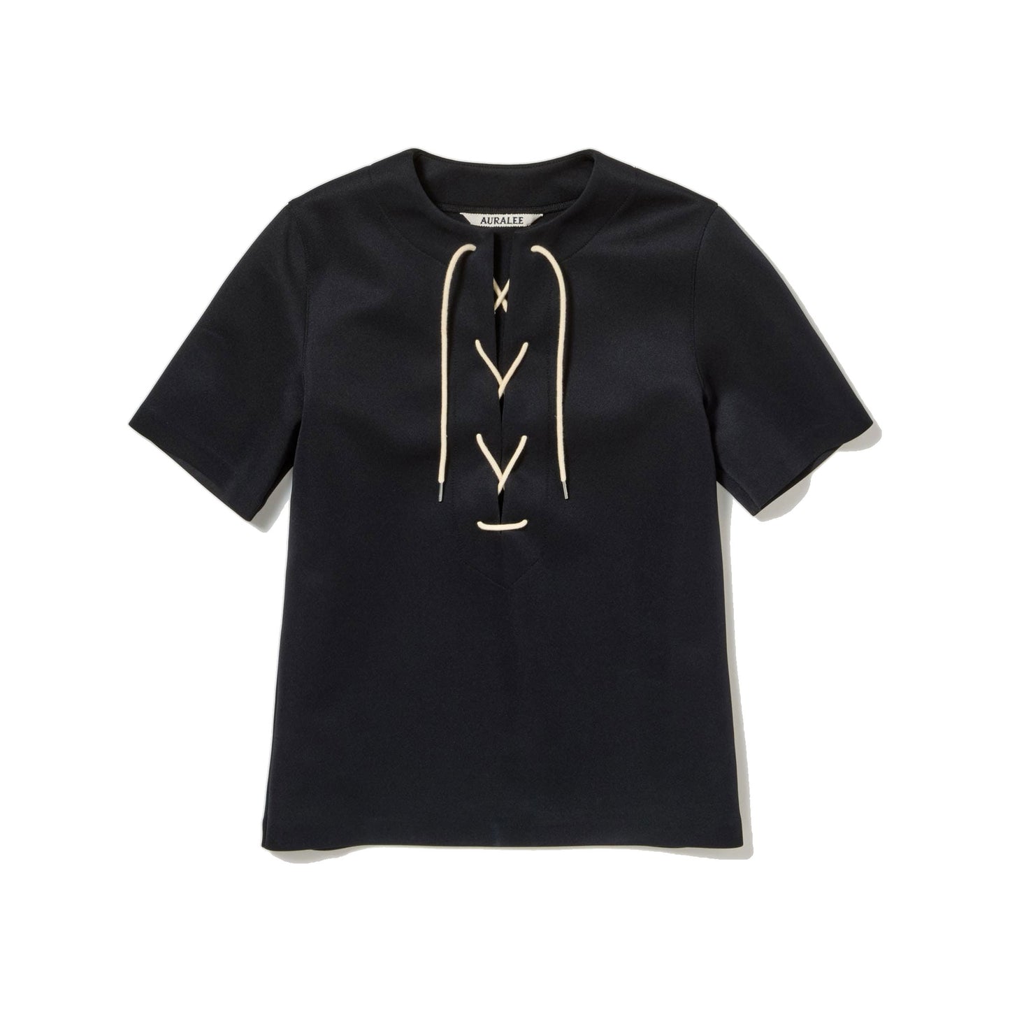 AURALEE/WETSUIT JERSEY LACE UP TEE