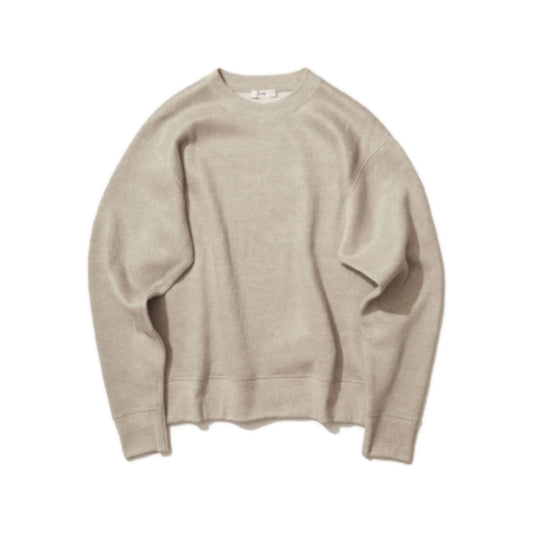 ATON|LINEN JERSEY LONG SLEEVE PULLOVER