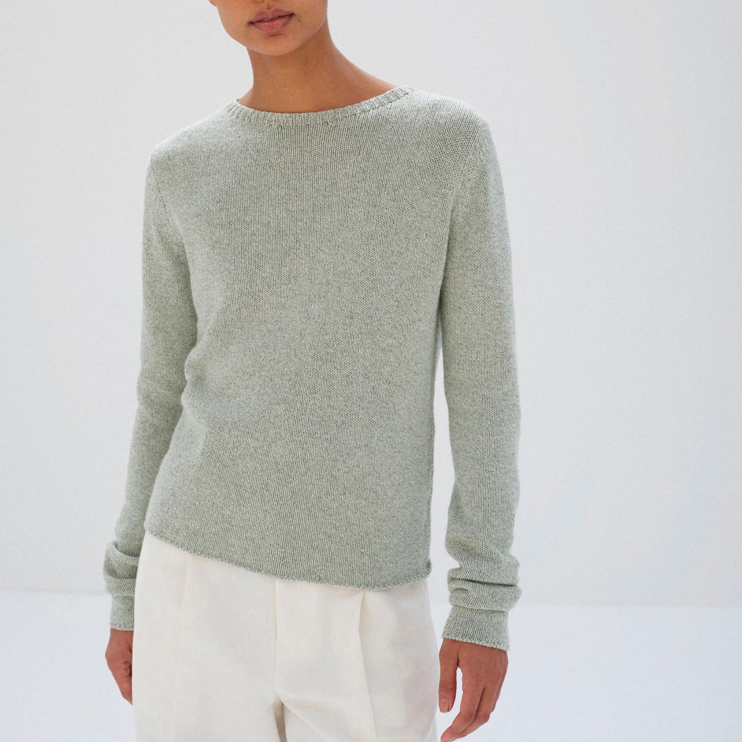 AURALEE/CASHMERE SILK MELANGE KNIT P/O