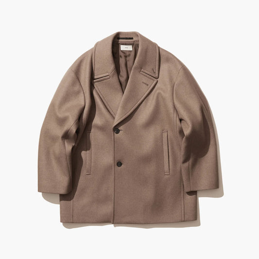 ATON|SUPER 120's DOUBLE MELTON SEMI DOUBLE SHORT COAT