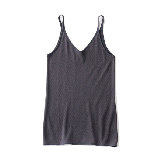 GOOD PEOPLE GOOD STITCHING GOOD PRODUCT/COTTON SILK PATTERN MESH JACGUARD V NECK CAMISOLE
