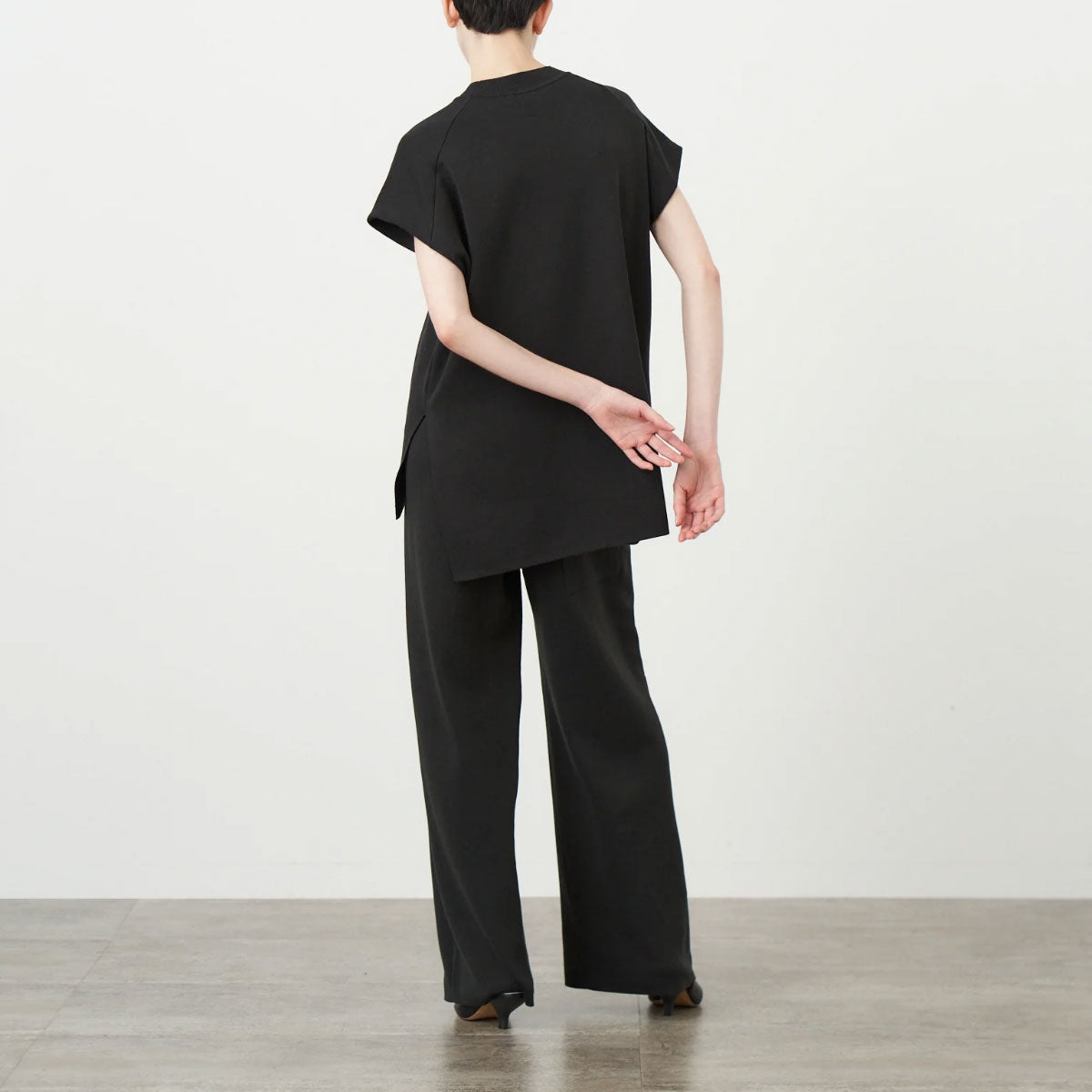 ATON/50/2NATURAL DYED ORGANIC EASY STRAIGHT PANTS