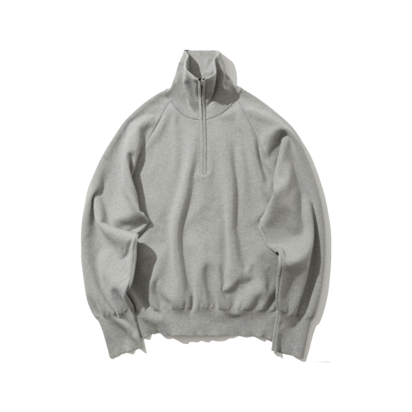 ATON|50/3 ORGANIC SMOOTH HALF ZIP SWEATER