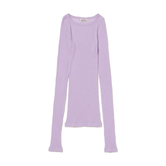 AURALEE/WOOL SOFT RIB CREWNECK P/O