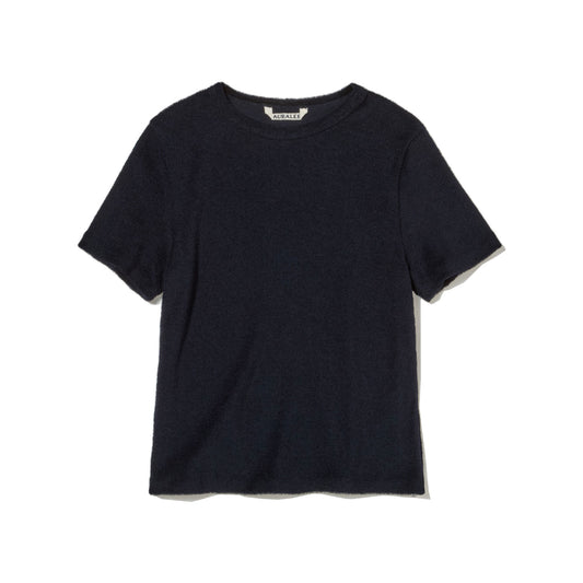 AURALEE/WASHABLE WOOL PILE TEE